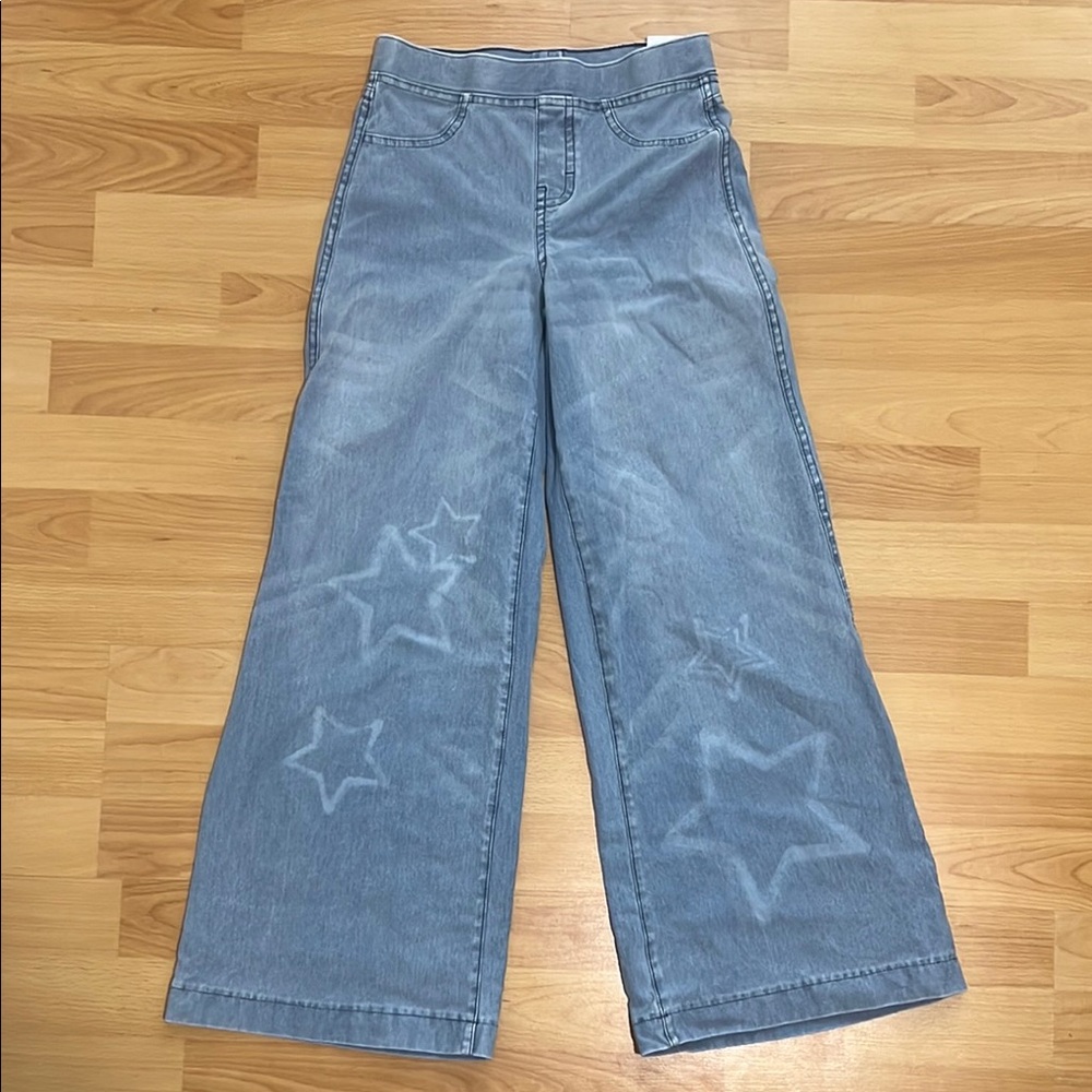 Girls Light Blue Star Pattern Jeans